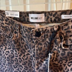 William Rast Leopard Print Skinny Jeans